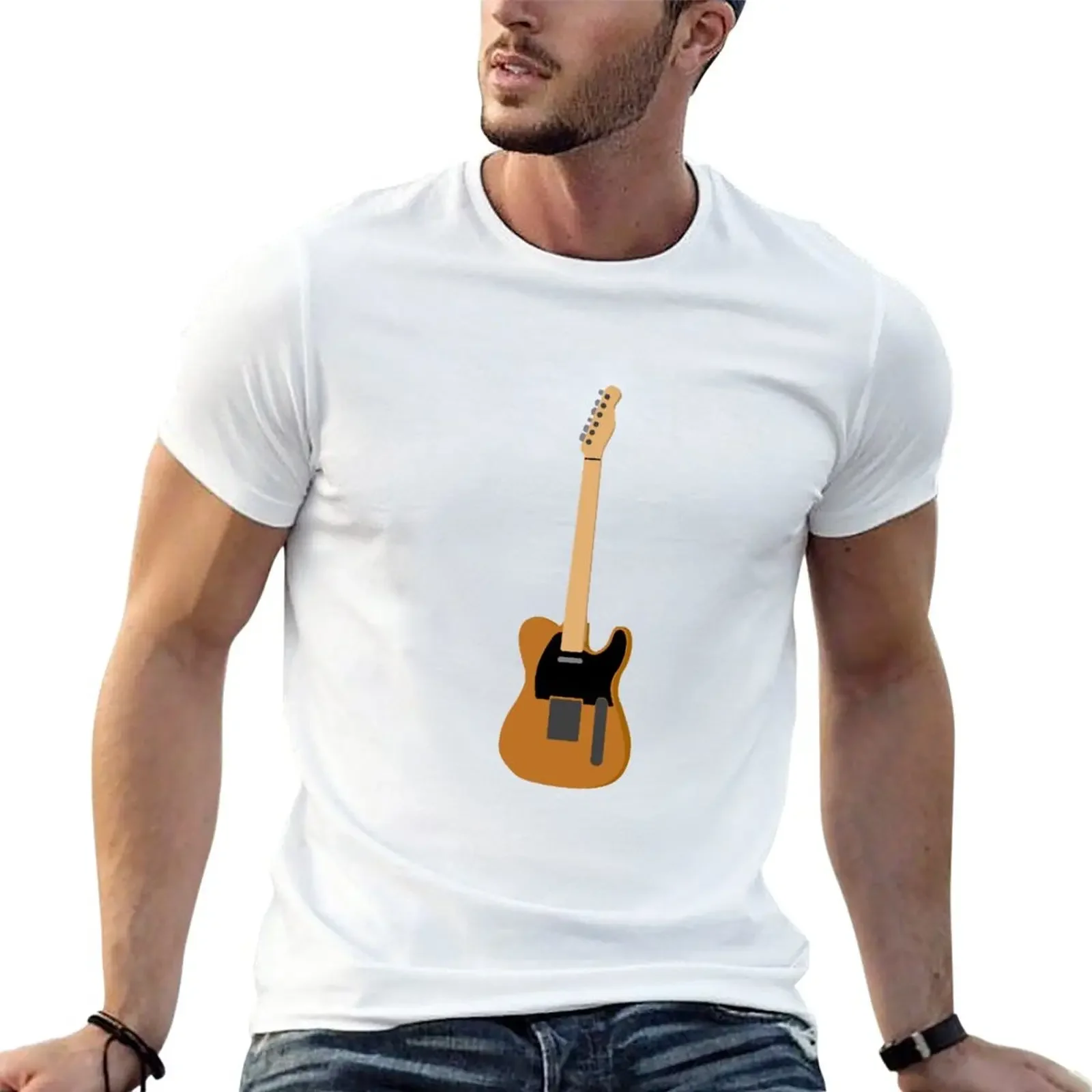 

New Butterscotch T-type Electric Guitar T-Shirt custom shirt anime t shirts blanks baggy shirts t shirt men