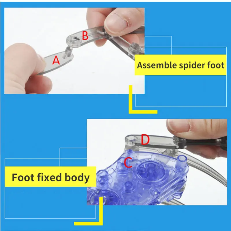 Hot Sale New Electric Robot Spider Toy DIY Educational Stem Robotic Assembles Kits for Kids Christmas Halloween Birthday Gifts