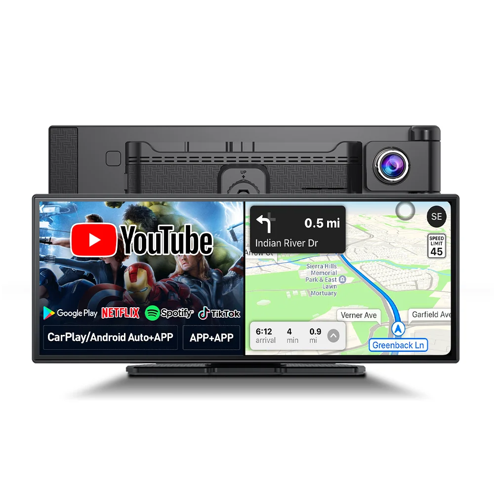 Imagebon 11,4" Android 14 Dash-Kamera 8 Core 6+128G CarPlay & Android Auto Google Play GPS-Navigation AI Sprachsteuerung Auto-DVR