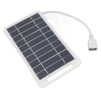 5V 2W USB Solar Charger Panel with USB Output High Efficiency Portable Solar System Waterproof Versatile Power Source