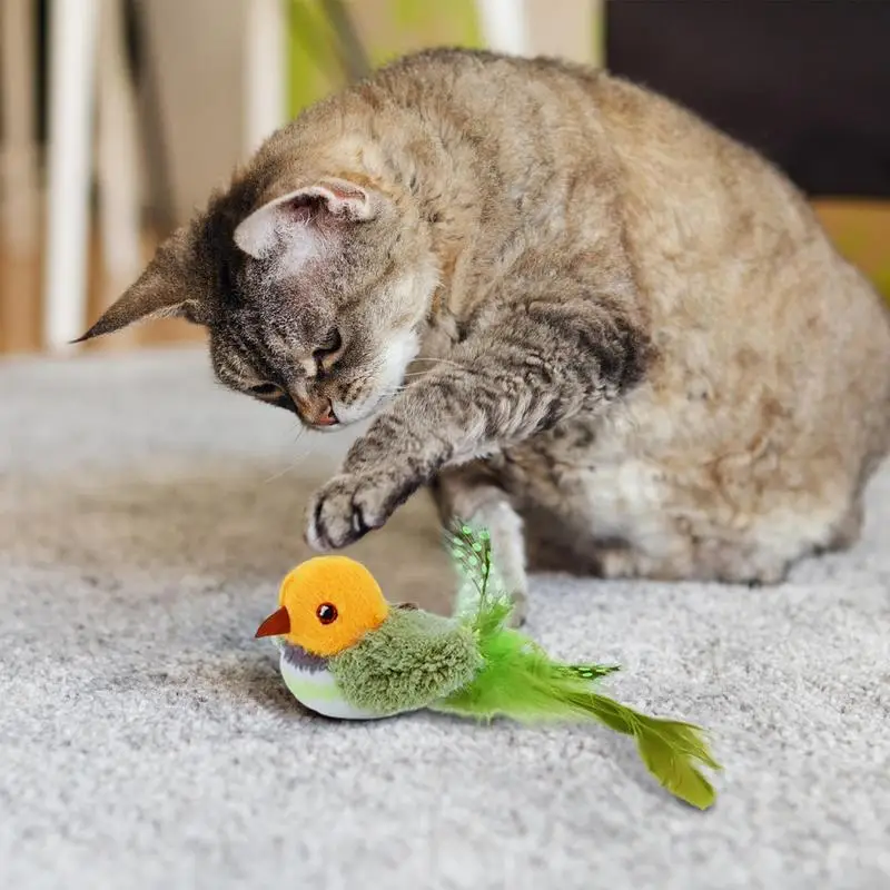 Flapping Bird zabawka dla kota realistyczna symulacja trzepoczący ptak zabawki dla kota realistyczna latająca zabawka dla ptaków interaktywne zabawki dla kotów