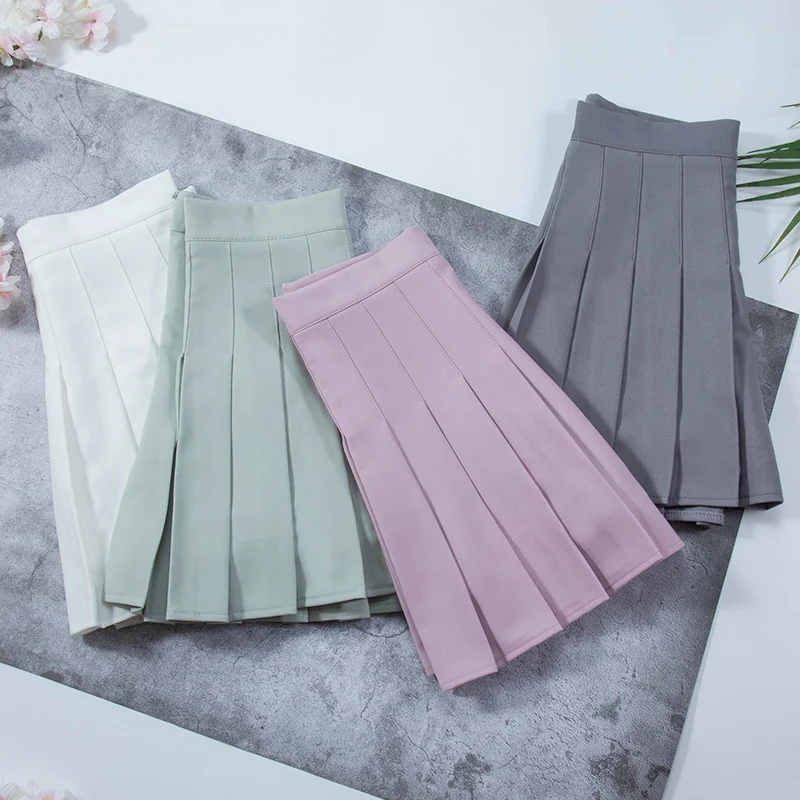 Pleated Skirt Summer 2023 High Waist A-line White Y2k Tennis Sporty Faldas for Women Clothing Gray Mini Pleats Skirt with Shorts