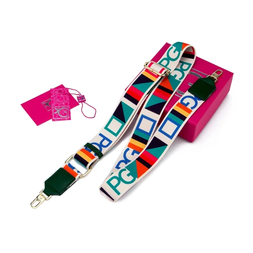 Imagen 2 del producto PG-Correa de hombro portátil para mujer, accesorios de equipaje con textura Jacquard clásica Retro de marca de lujo a la moda