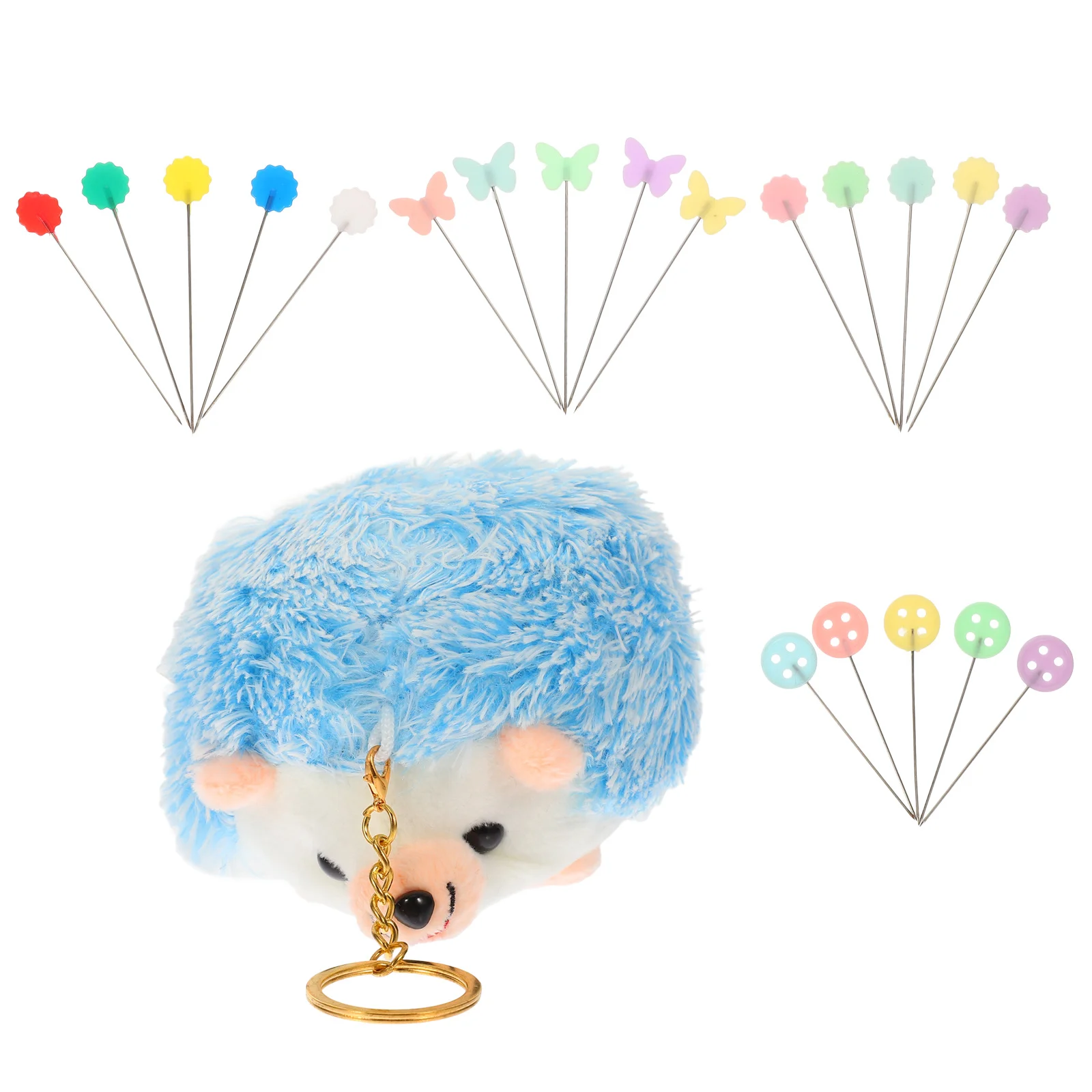 

Hedgehog Pin Cushion 1Set Pearlized Sewing Pins Set Cute Pincushions DIY Sewing Kit for Quilting Crafts Decorative Needle Holder