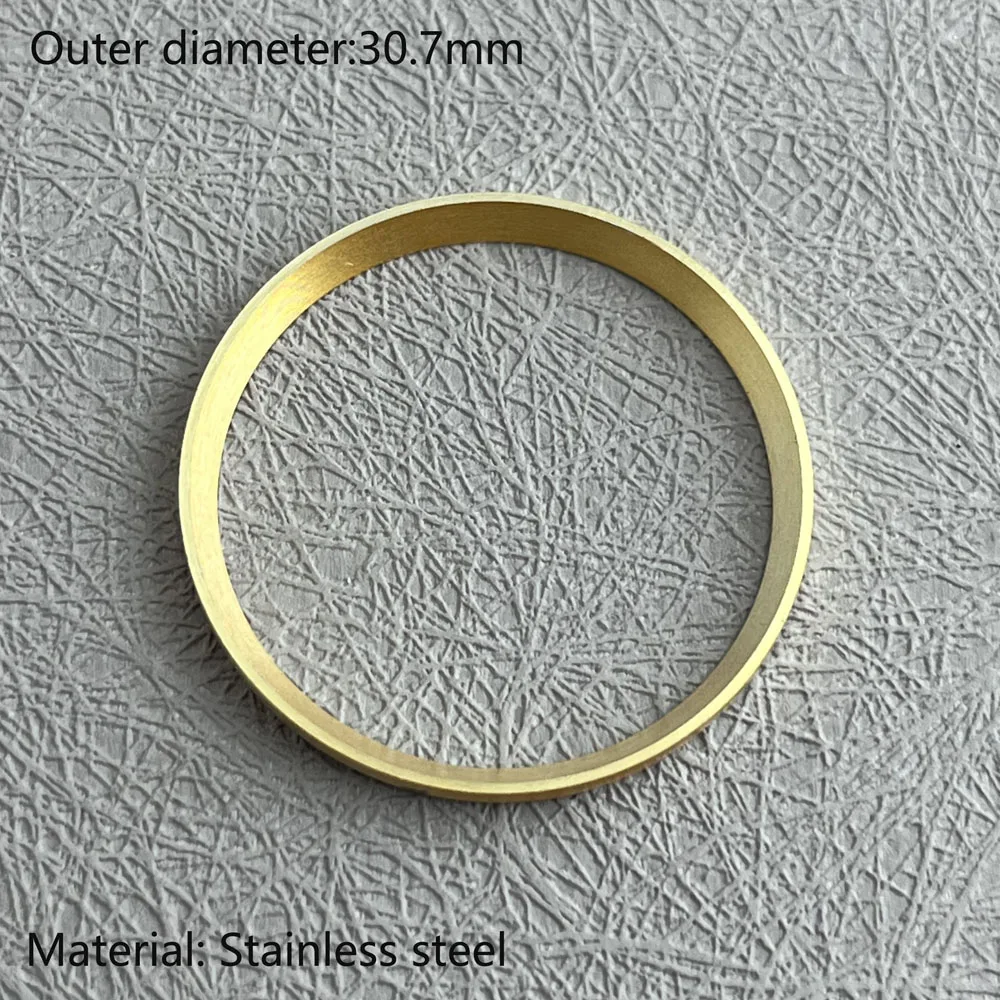 30.7 مللي متر من الفولاذ المقاوم للصدأ NH35 حلقة فصل لاستبدال علبة الساعة الحلقة الداخلية مناسبة لساعة الغوص الفاخرة الراقية