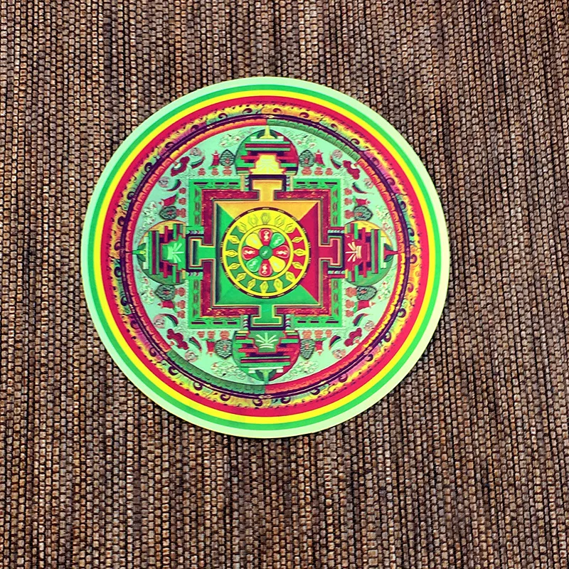 Scenic Area Mandala Vase Gold Foil Sticker Tourist Craft Souvenir