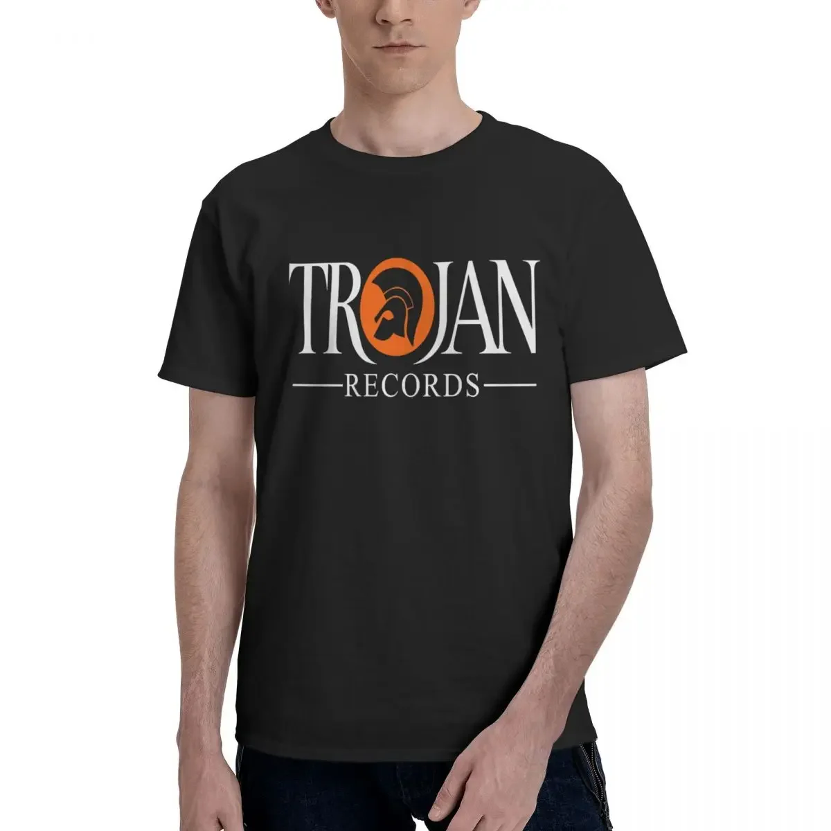 Trojan Records British Label T Shirt Harajuku Vintage Washed Old School Tops Tees Short Sleeve Oversized T-Shirt Cotton