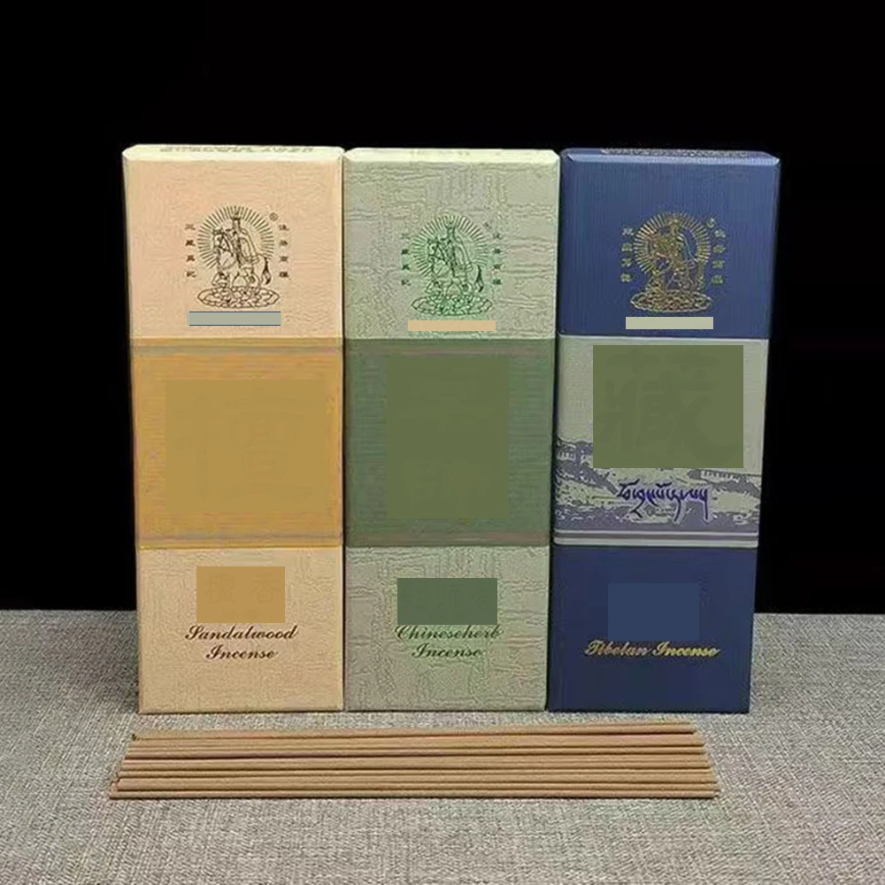 Medicine Buddha Incense, White Sandalwood, Tibetan Medicine Incense for Purifying Air, Meditation, Lying Incense Stick, 1 Box