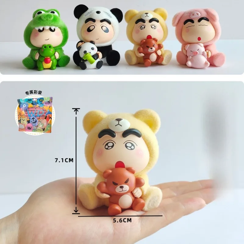 Nuevo Crayon Shin-chan Nohara Shinnosuke lindo modelo de mano de dibujos animados creativos yuanes secundarios anime muñeca del vecindario adornos de escritorio