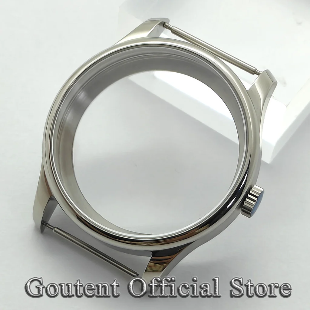 goutent-new-406mm-polished-watch-case-sapphire-crystal-hand-winding-watch-housing-fit-eta6497-6498-st3600-mechanical-movement