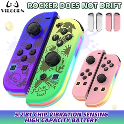 BT 5.2 Switch Joy Controller L/R RGB LED Joypad For Nintend Switch/Oled/Lite Yuzu Joystick with Dual Vibration 6-Axis Gamepad