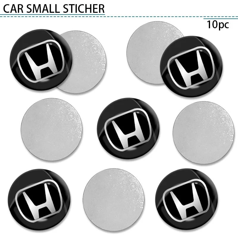 10PCS Creative Logo Button Steering Wheel Audio Sticker Good For Honda Civic accord Fit Jazz CR-V Accord Prelude Shuttle SEA