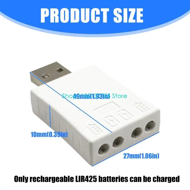 K0EF Fishing Floats Double Slot LIR425 Battery Charging Device Fishing Gear Tool,LED Indicators Light weight Outdoor Fishing Bat