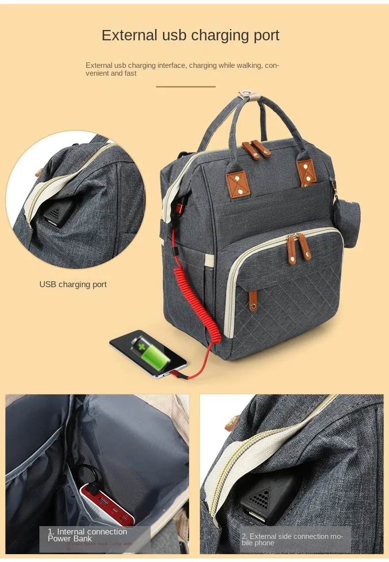 Mommy Baby Diaper Bag Backpack For Stroller Organizers Large Capacity Waterproof Wide Opening Mummy Maternity Bags For Hospital