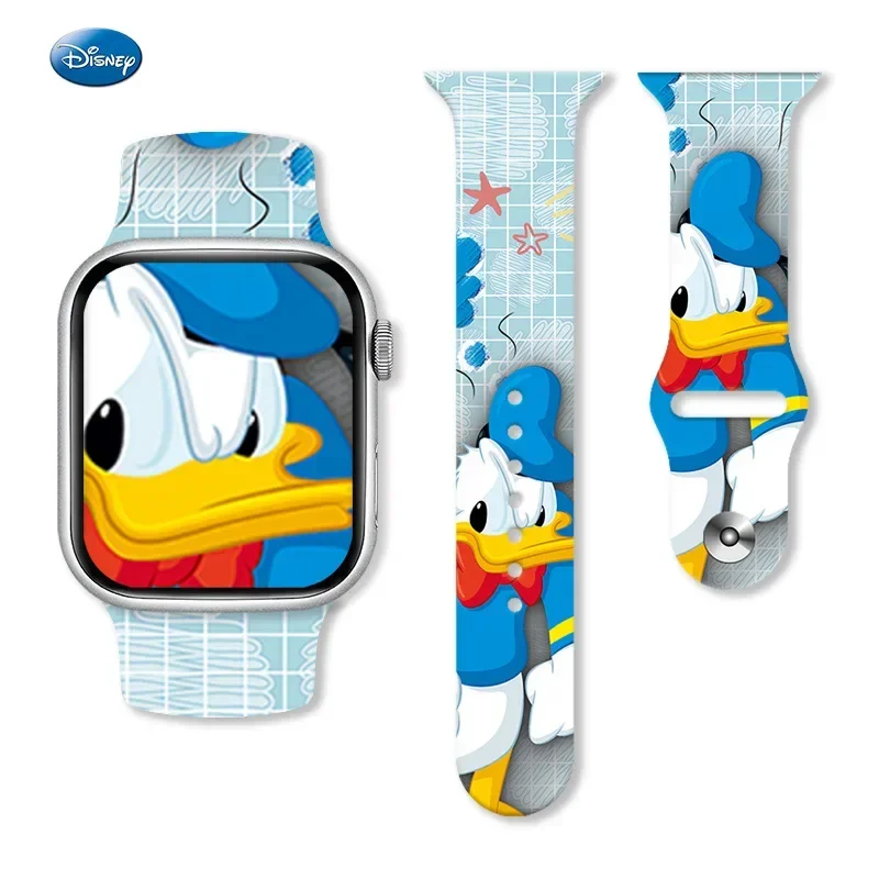 Disney Mickey Mouse for Apple Watch Ultra S8 Apple Replacement Strap Silicone Bracelet Wrist Bracelet Watchband Iwatch 38 40 41