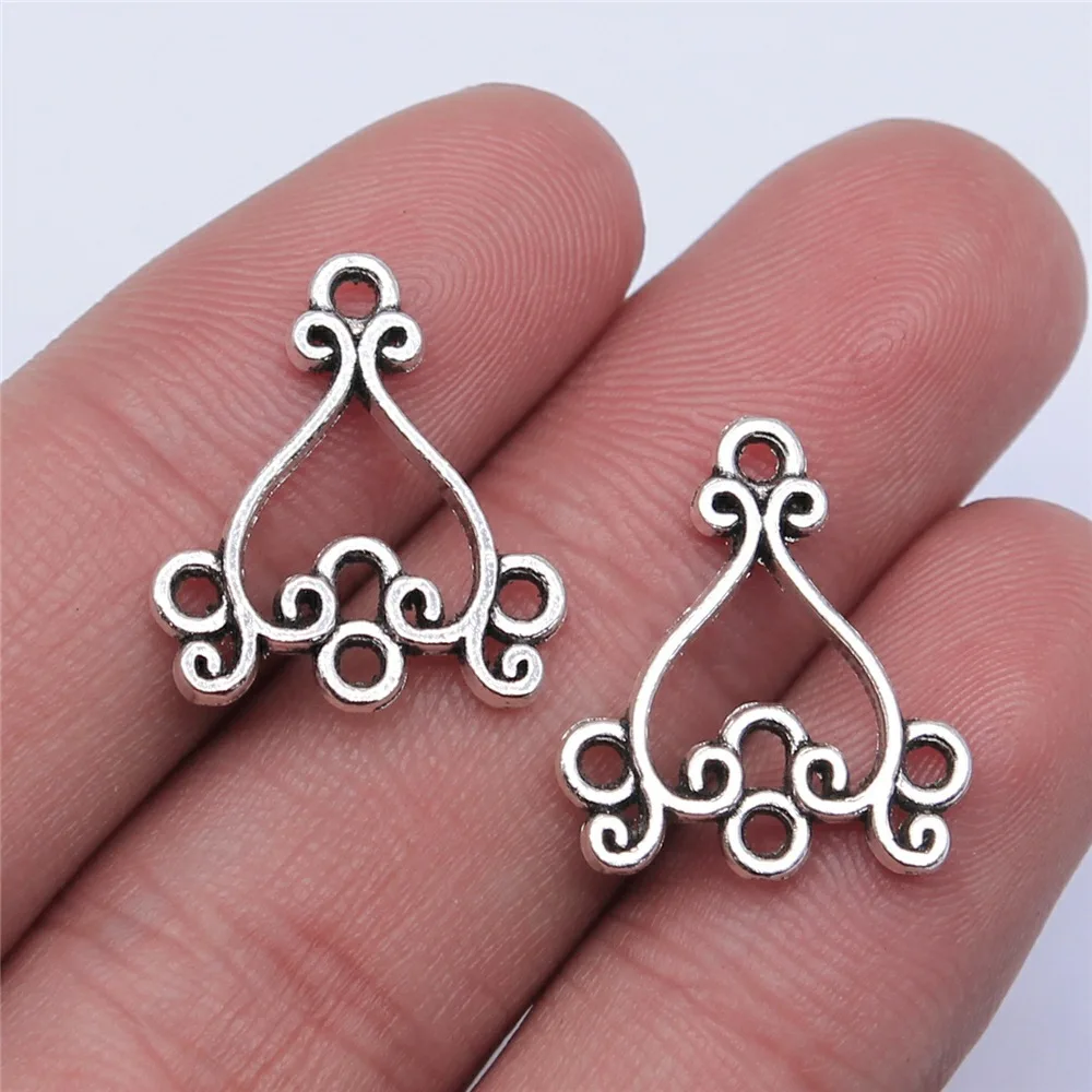 20pcs Earring Connector Charms Porous Connector Pendants Handmade Vintage For DIY Jewelry Necklace Earrings Making Finding