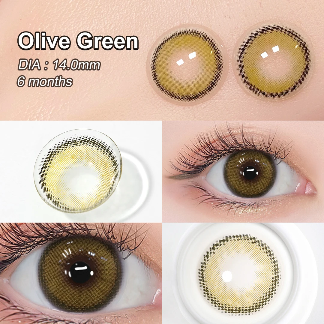 Colored Lenses with Diopters Brown Prescription Lenses Color Contact Lenses Gray Color Eye lenses for Vision Myopia Lenses