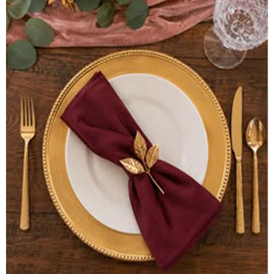 12PCS Elegant Velvet Napkin Cloth Thick Matte Velvet Table Towel, Wrinkle Resistant Washable for Dining Wedding Party Home Decor