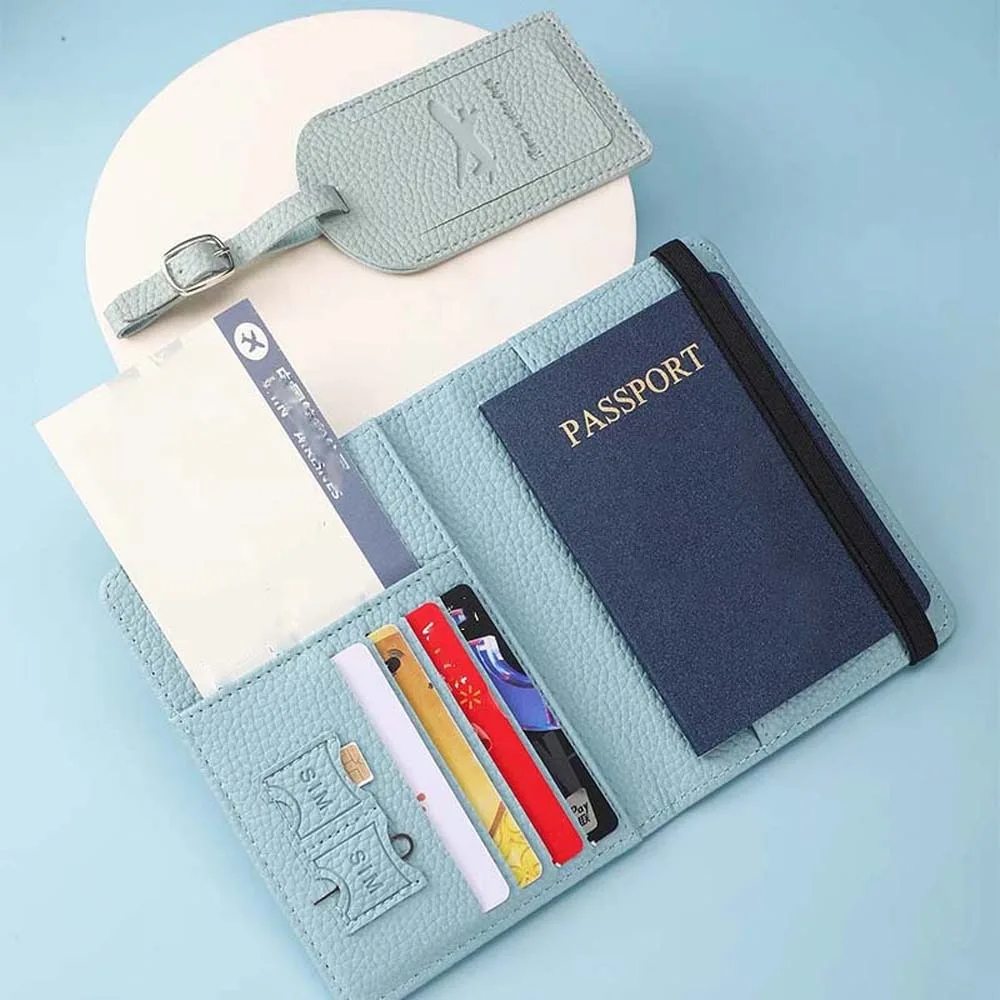 Large Capacity RFID Passport Holder Elastic Strap Handbag Credential Storage Bag Anti-loss Note Compartment