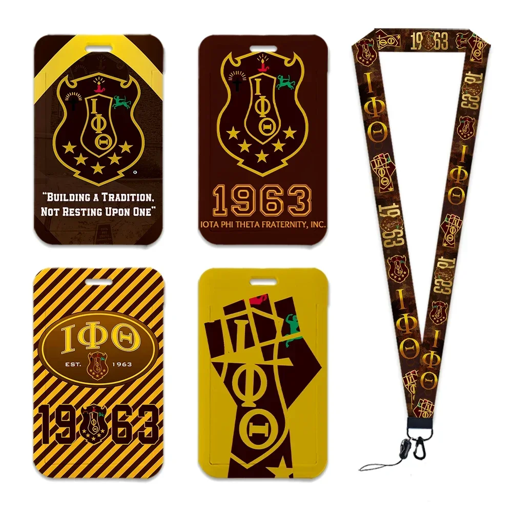 

Брелок-держатель для пластиковых карт Iota Phi Theta 1963 Fraternity, для рабочих и проездных карт, из ПВХ, аксессуары, подарки