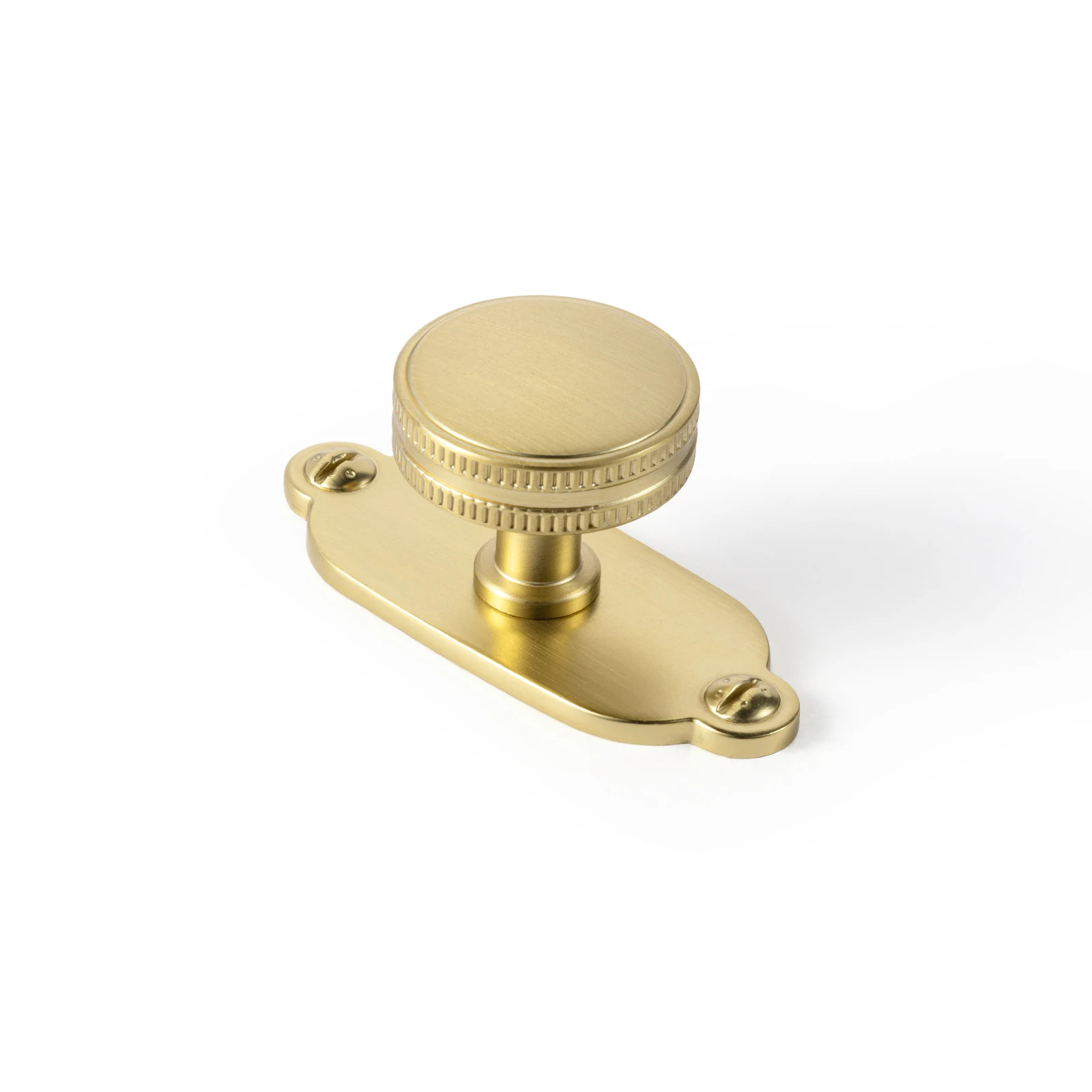 Goo-Ki Antique Brass Cabinet Drawer Knobs with Backplate or Spacer Zinc Alloy Kitchen Hardware - 6 Pack Single Hole/Screw Bar Pull Handles