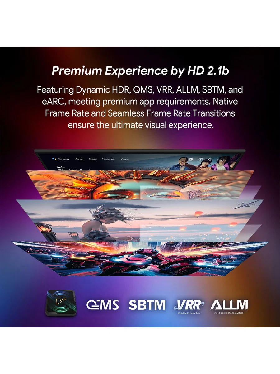 VONTAR ATV Android14 TV Box Realtek1325 CPU A55 Edge AI Mali-G57 GPU دعم AI-PQ AI-SR HDR Wifi6 مشغل الوسائط فك التشفير
