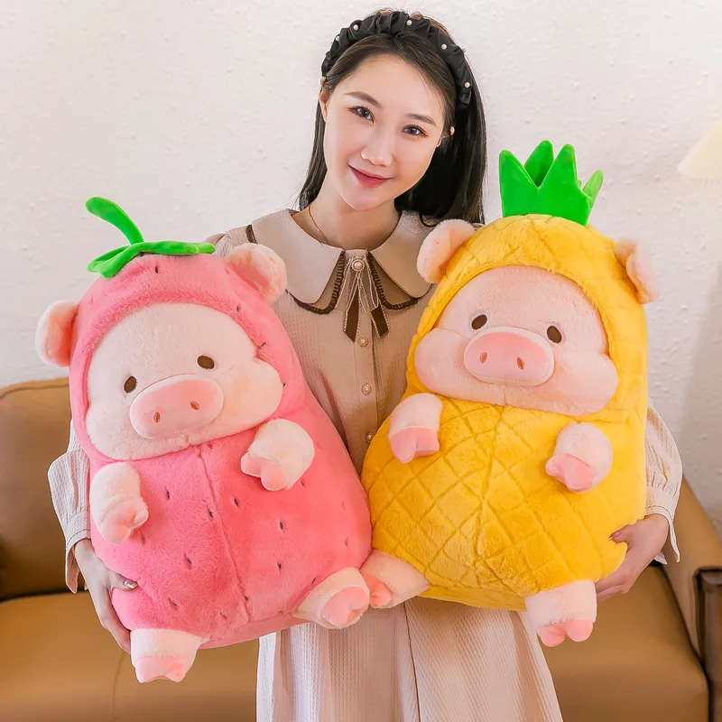 Cute Transformed Pig Plush Toys Lovely Fruit Piggy Stuffed Animals Plushies Dolls Soft Hugging Pillow Home Decor Children Gifts