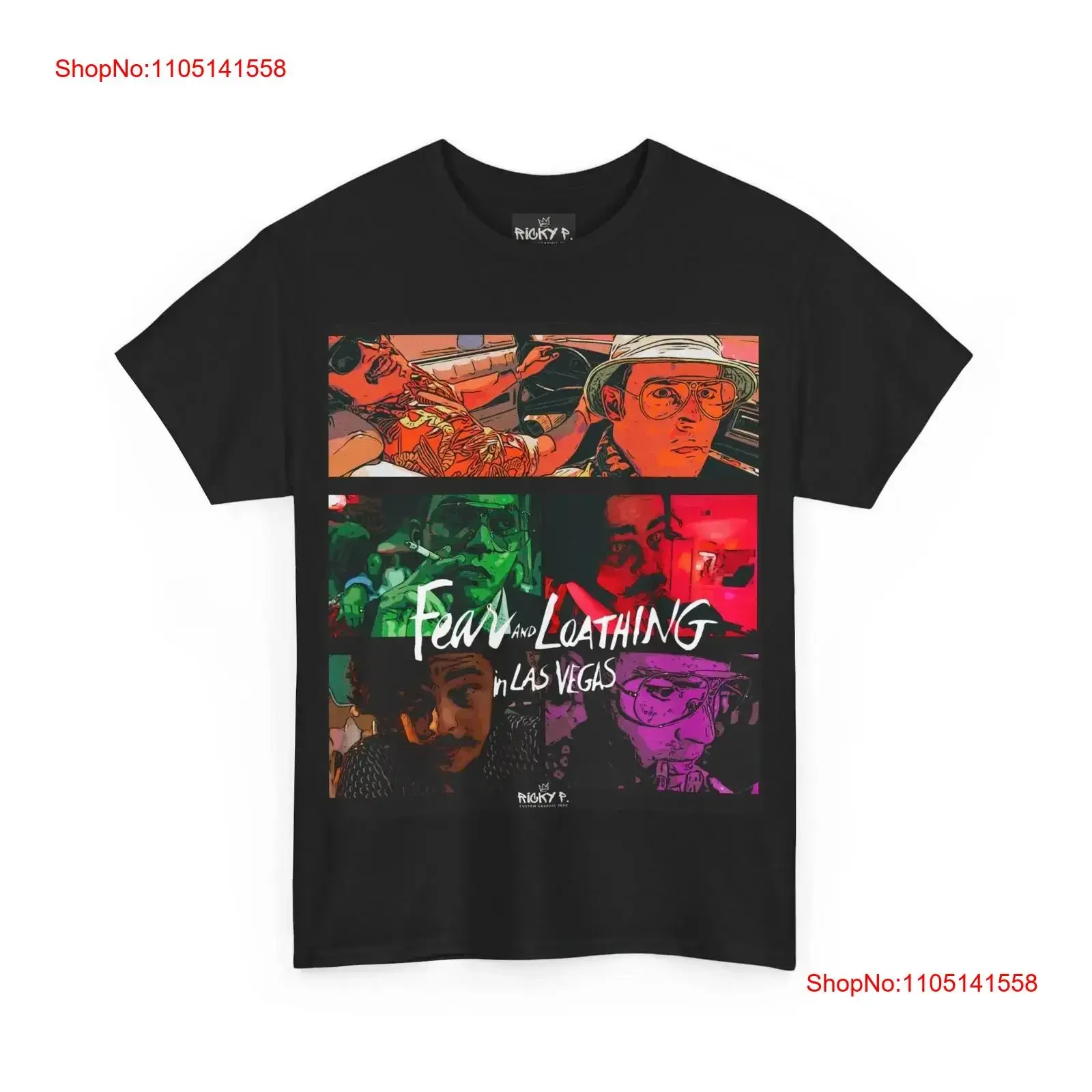 Fear Loathing In Las Vegas Ricky P Fitted Heavy Cotton T Shirt vintage Washed designer clothes Unisex homme streetwear Slightly