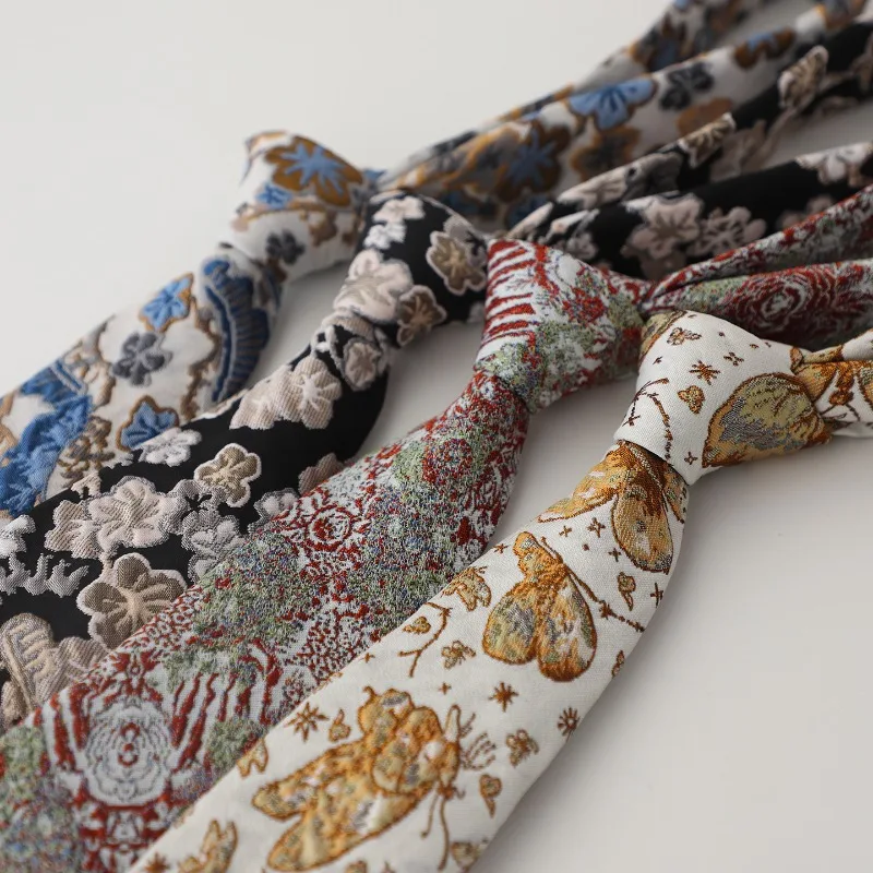 Retro Textured Width Korean Style Hand-tied Necktie Unique Texture Neckwear Suitable For Banquet Cocktail Party And T-stage Show