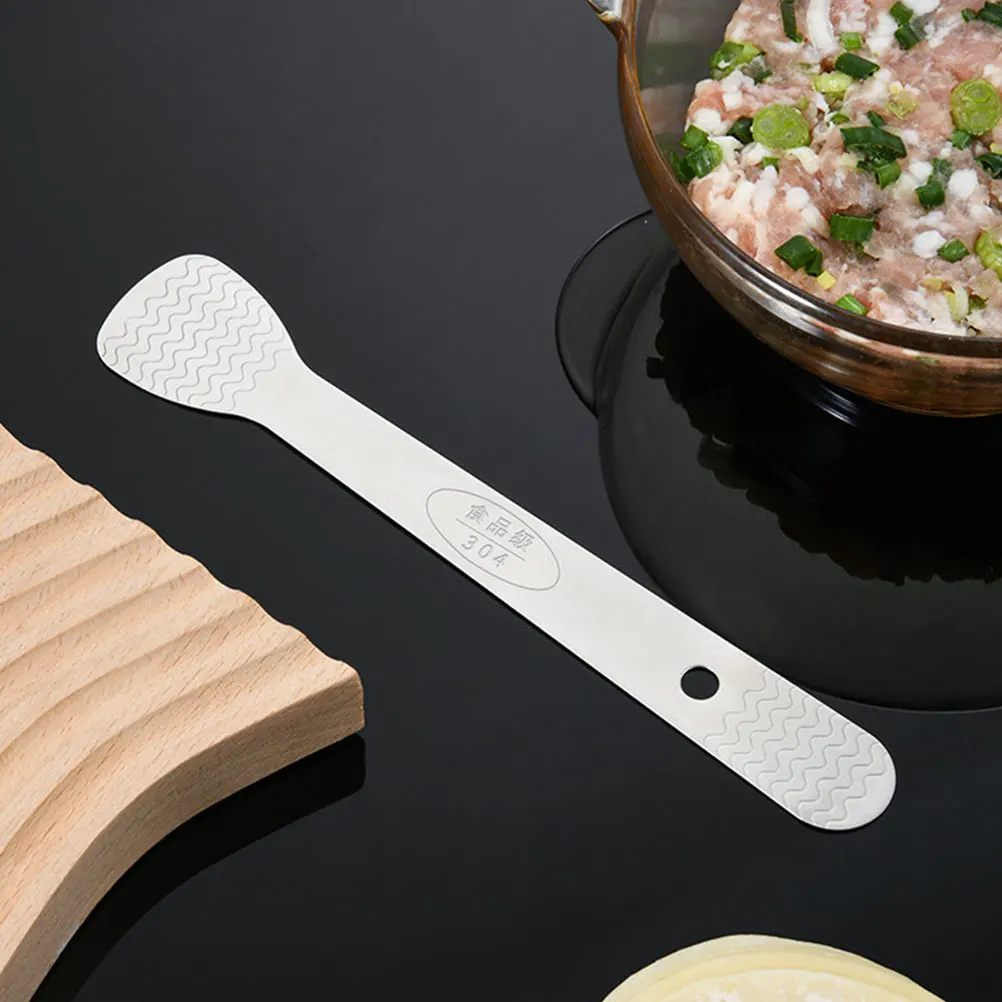 

2pcs Dumpling Stuffing Spoon Stainless Steel Meat Filling Spoon For Kitchen Restaurant Household Scoop Practical Wonton Tool