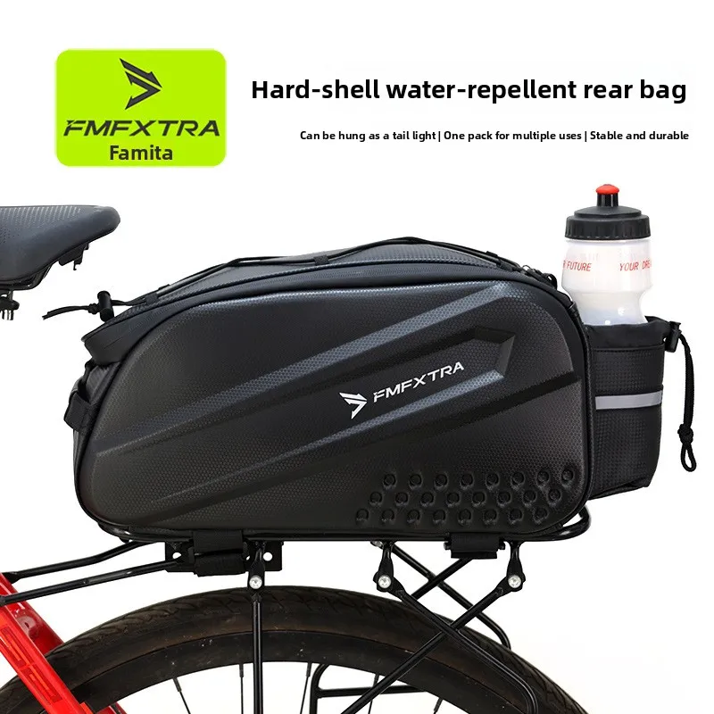 Fahrrad-Gepäckträger, 14 l, Hartschale, wasserdicht, für Fahrrad, E-Bike, Kofferraum, Gepäckträger, Sattel, Sitztasche, Träger, Schultergurt für Reisen im Freien