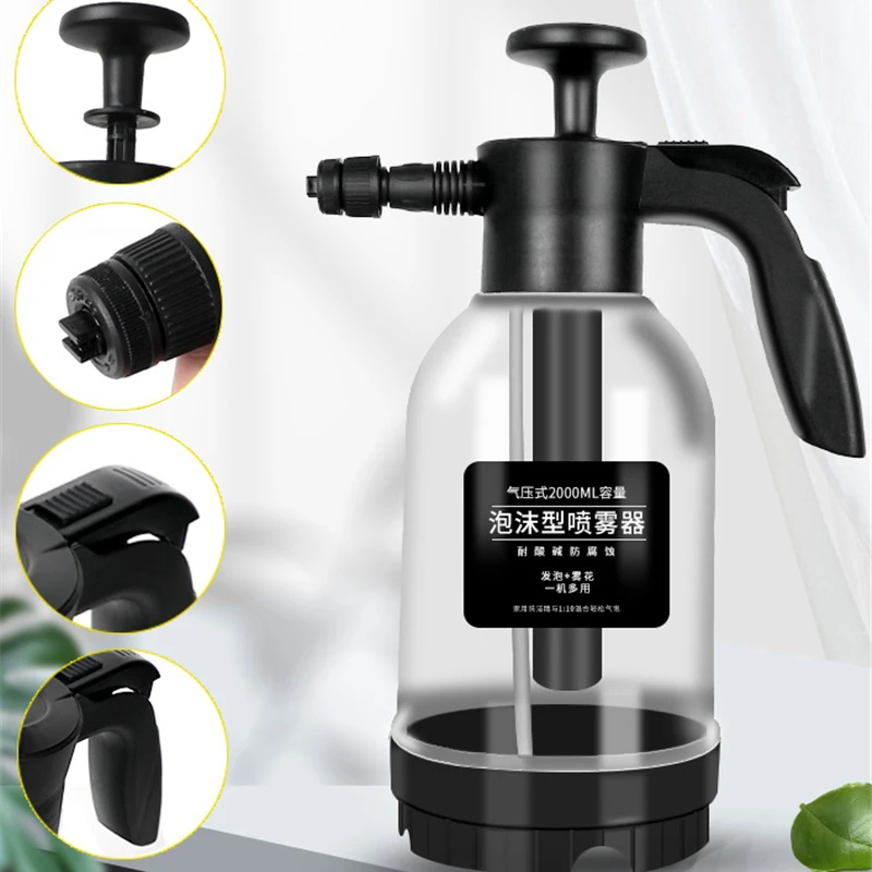 

Car Cleaning Tool Car Wash Nozzle Automatic Spray Watering Can 2L Sprayer Foam Car Watering Cleaning Tool Garden Water Bottle