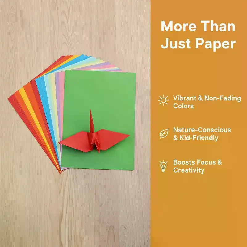 Color A4 Copy Paper: 50/100pcs 10 Color Hand Folding Kids DIY Art School Home Projects