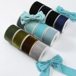 Classic 5yards 6mm-38mm Single Side Velvet Ribbon for Clothing Sewing Supplies DIY Hair Bows Hat Decor Craft Accessories