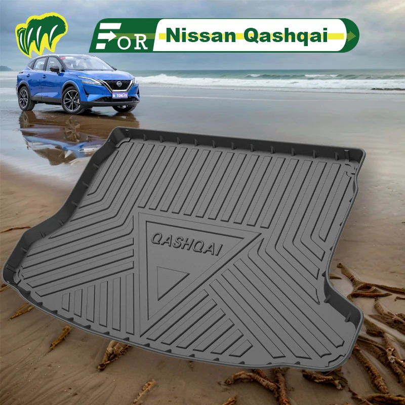 For Nissan Qashqai 16 17 18 19 23 2008-2024 Custom Fit Car Trunk Mat All Season Cargo Mat 3D Shaped Laser Measured Trunk Liners