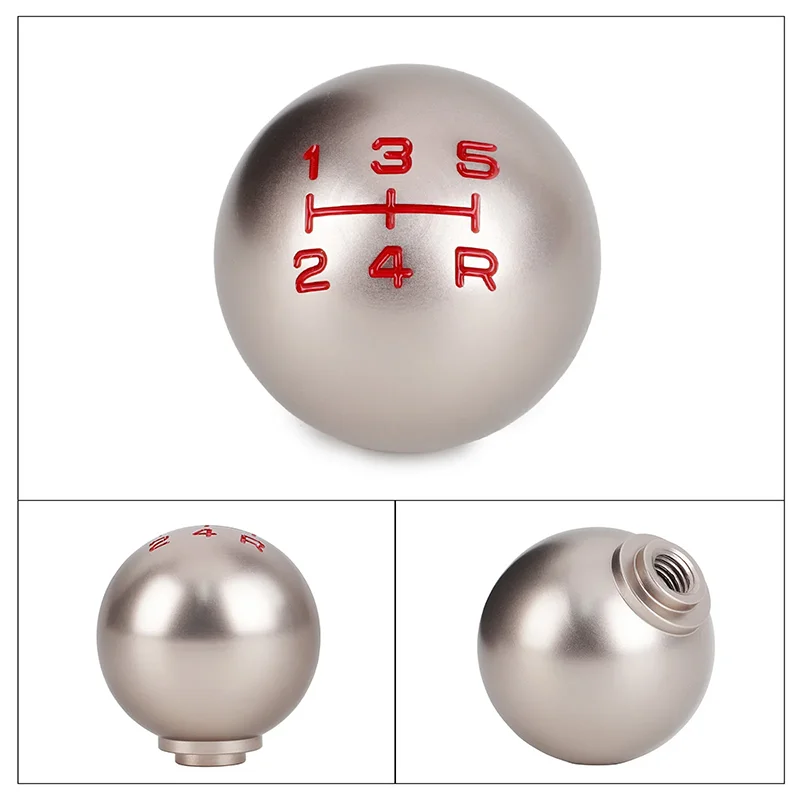 Aluminum 5/6 Speed JDM Ball Shape Shift Gear Knob M10*1.5 For Honda Fit Civic City FD2 FN2 EP3 TYPE R DC2 DC5 AP1 AP2 S2000 F20C