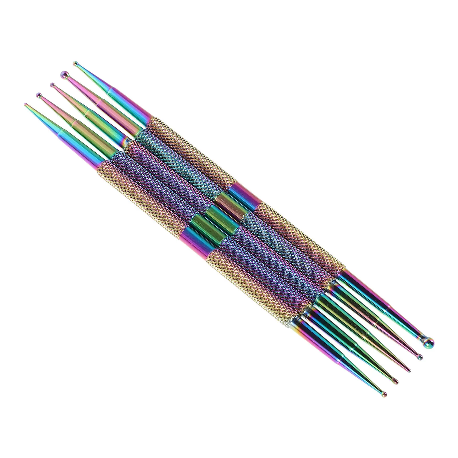 

5Pcs Ergonomic Double Ended Dotting Pen for Nail Art Design Nail Polish Dotting Tool Multi Purpose Crafting Embossing Painting