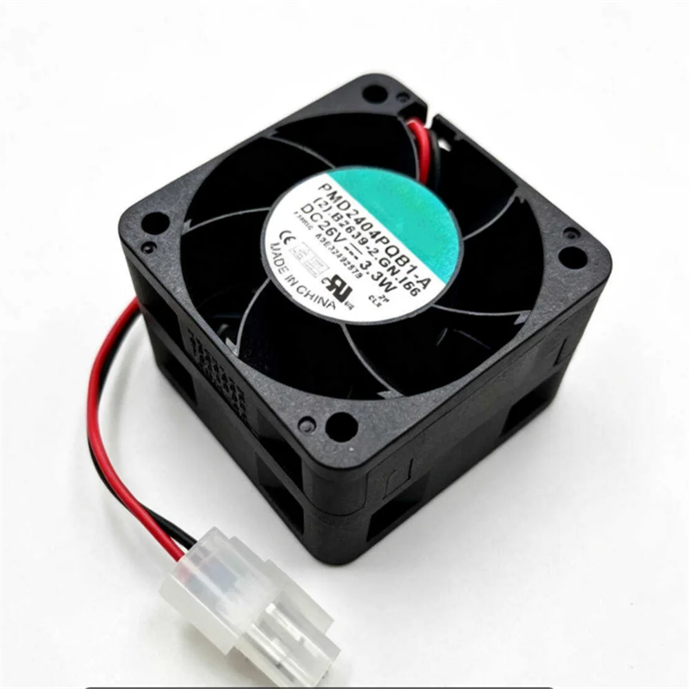 PMD2404PQB1-A 3.3W 26V 4028 4CM DC Axial Cooling Fan, 2-Wire Inverter Fan for 3D Printer, Server, Power Supply, Industrial