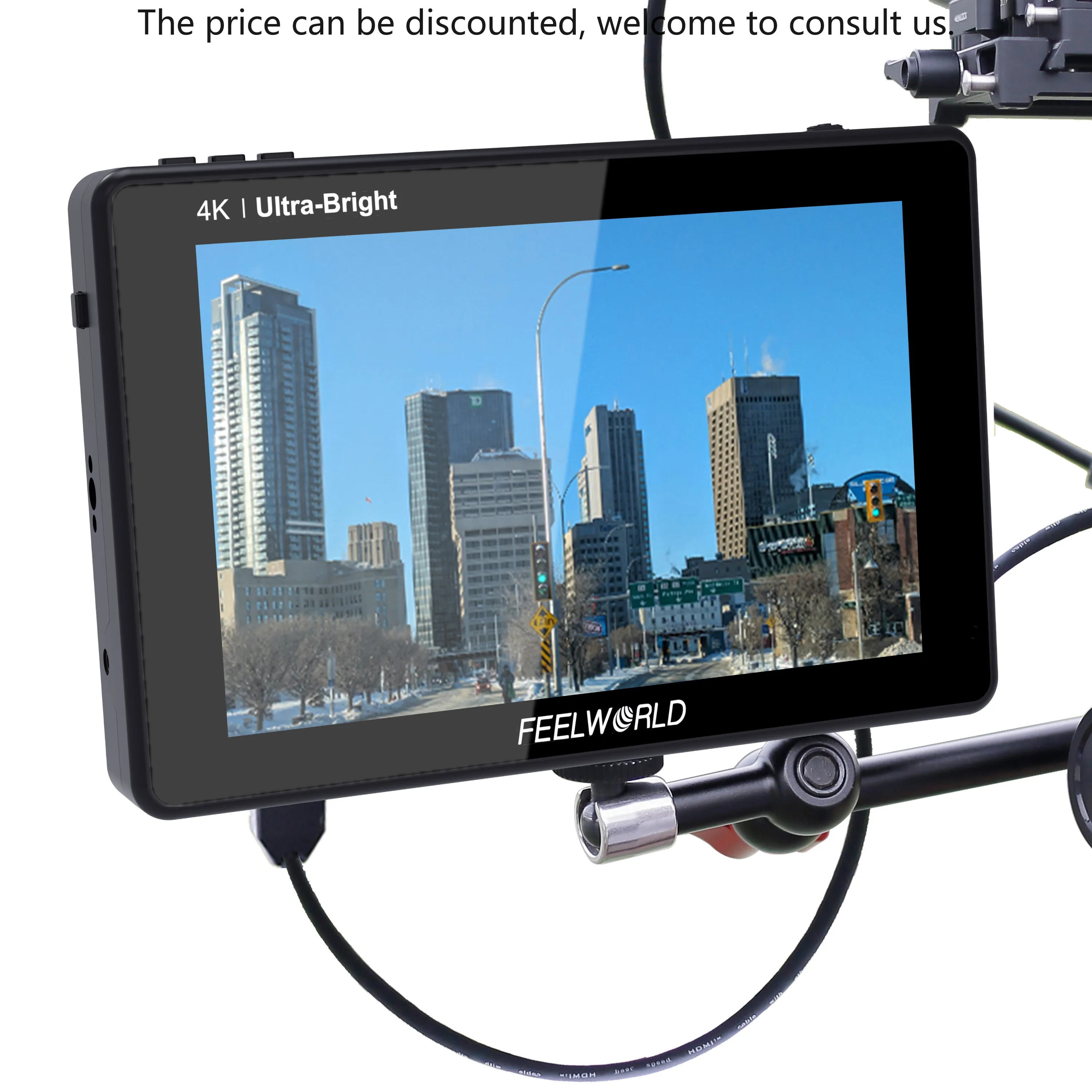 

FEELWORLD LUT7S 7 "2200 нит сенсорный экран DSLR монитор камеры, OEM Factory Direct, 3D LUT форма сигнала 3G-SDI/HDMI 1920x1200 IPS