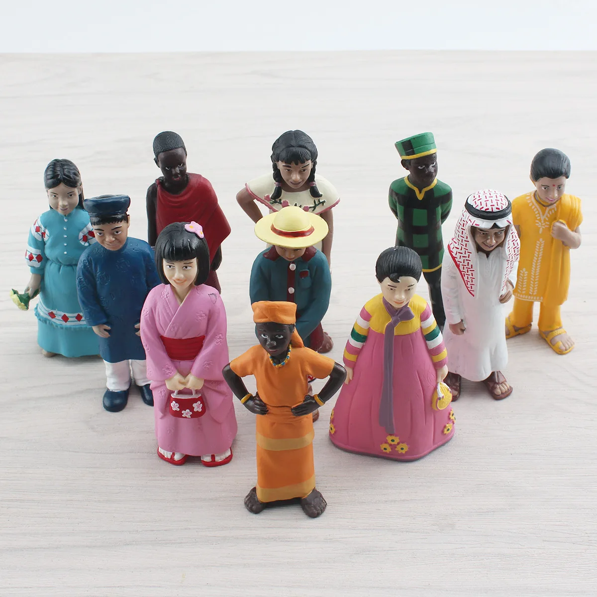 Miniature World Countries Figure Korea Japan South Africa Saudi Arabia Simulation Solid Figure Model Static Desktop Ornament