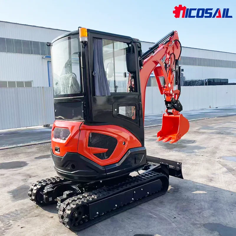 بيع المصنع مباشرة 2 طن حفارة صغيرة جميع التضاريس الزاحف الهيدروليكي 2.2 طن حفار صغير الزراعة المدمجة مايكرو باجر