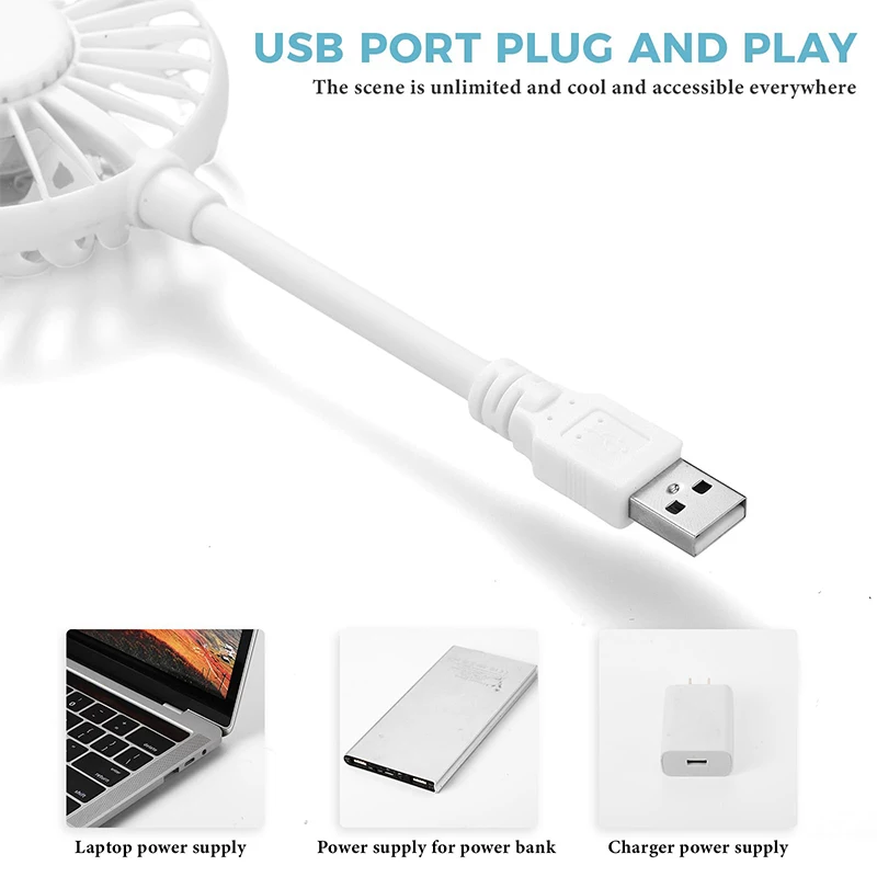 12Pcs Flexible Portable Mini USB Fan for Power Bank Notebook Computer Summer Travel Cooling Gadget Mobile Phone USB Fans