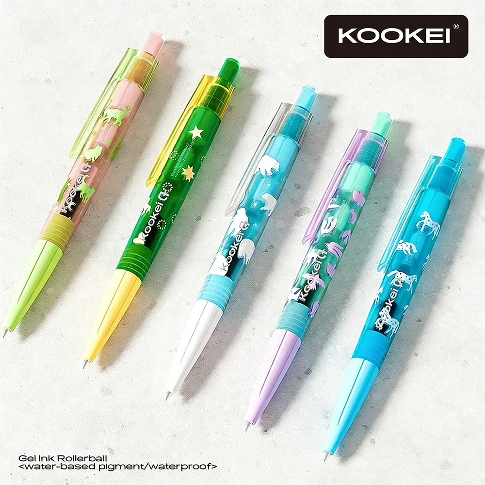 KOOKEI Gel Pen Limited Edition Color Collision Press Black Pen Exam Speed Drying Brush Questions 0.5mm Stationery Back To School