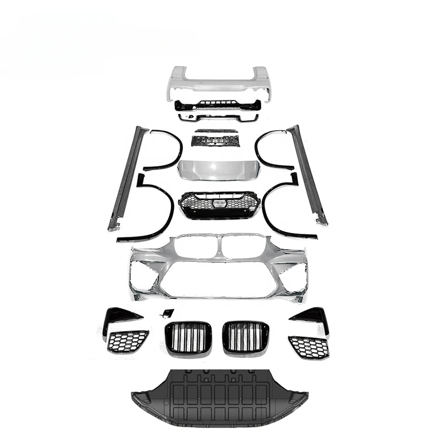 Новый комплект для кузова X3 G01 M, подходит для BMW x3 g01 до M, стильный передний бампер, решетка, задний бампер, крыша, спойлер 2019 X3Mcustom