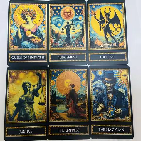 Hot Van Gogh Tarot Cards 78 PCS Deck English Fortune Telling Divination Fate Game For Family Party women Girls