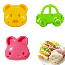 Sandwich Cutter Mini Cartoon Bear Squirrel Sea Dog Bread Knife Sandwich Cutter Sealer for Kids Bento Lunch Baking Mold