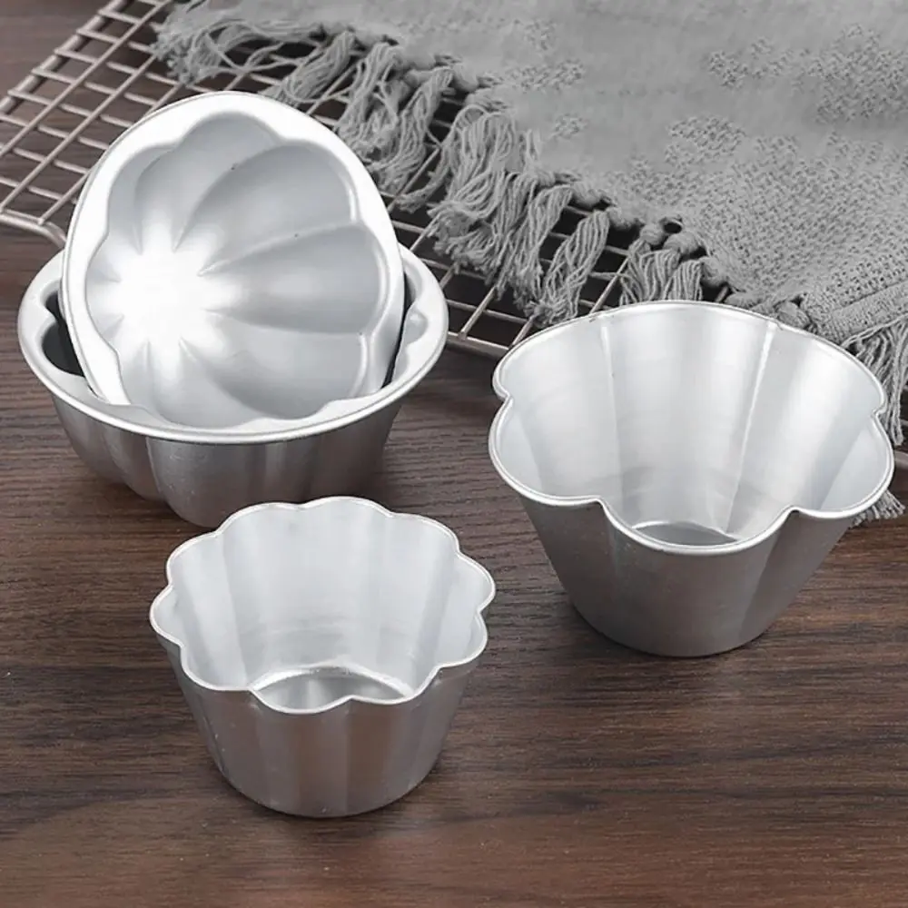 Fashion Aluminum Alloy Pudding Cup Mold Fast Heat-Up Mini Cake Mold Non-stick Baking Mold Kitchen