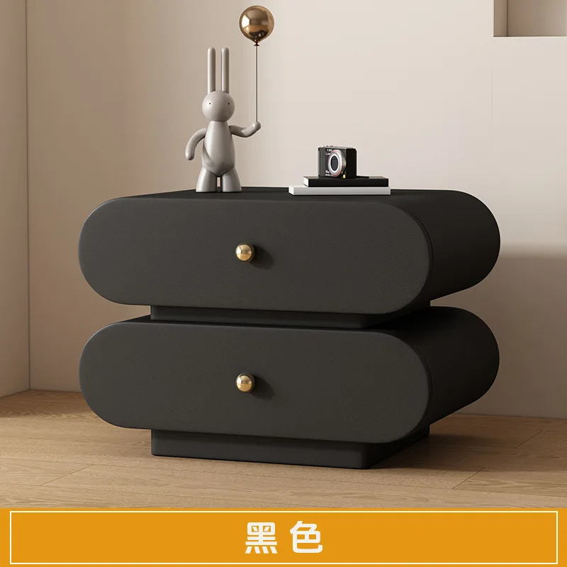 Italian light luxury Internet celebrity all solid wood, bedside table, high end bedside storage cabinet