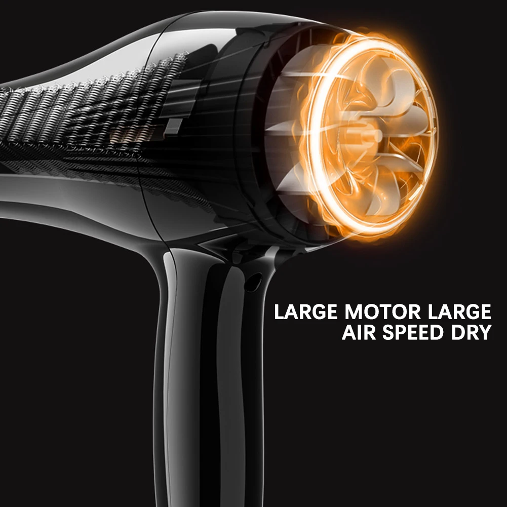 220V Haartrockner Professioneller 2200W Leistungsstarker Föhn mit Bürste für Friseure und Salons – Detail 3