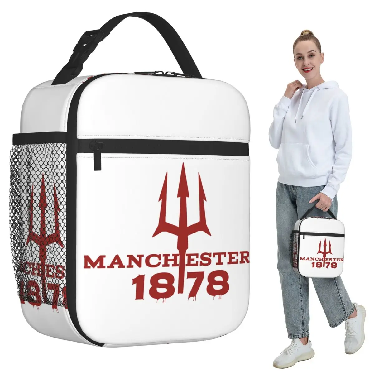 

Изолированная сумка для обеда Devils Of Manchester, Manchester Is Red для детей, школьный холодильник, термосумка для еды, портативные коробки для завтрака
